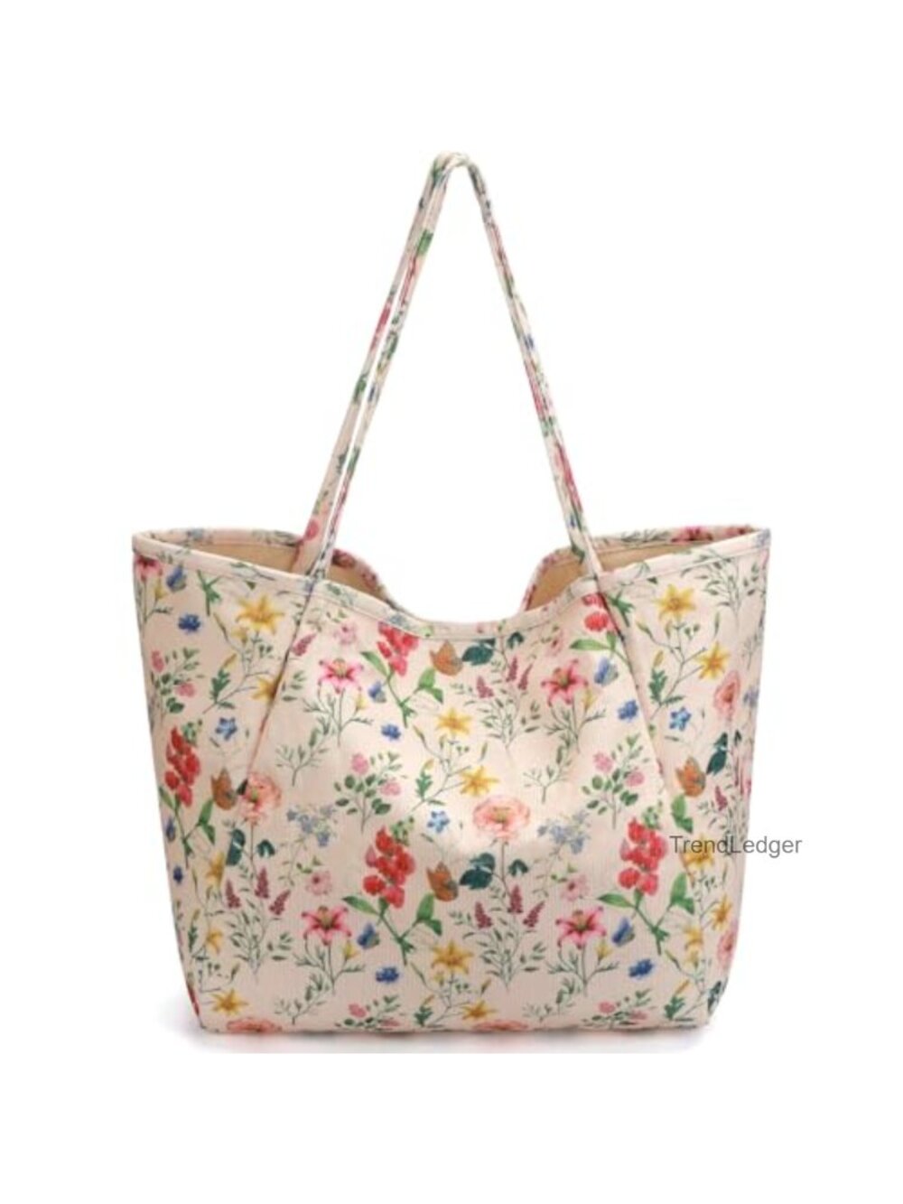 Large Corduroy Tote Bag Women Travel Gym Work Beach Shopper Handbag